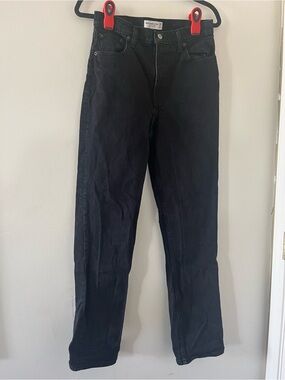 Abercrombie The 90s Straight Ultra High Rise Jeans 28 6 Black Minimalist Capsule